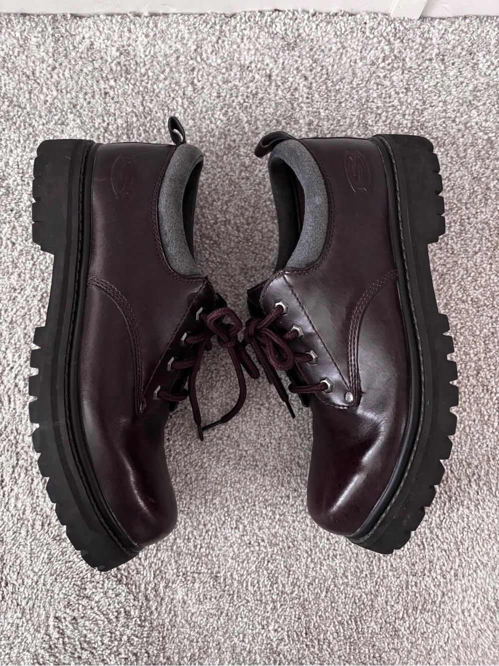Skechers Alley Cats Brown Lug Sole Oxfords Brown Size 10